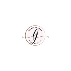 LJ Initial handwriting logo template vector