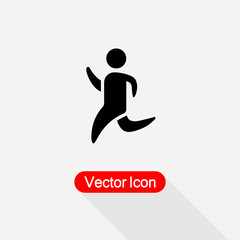 Running Man Icon Vector Illustration Eps10