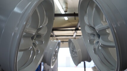 White powder coated wheels