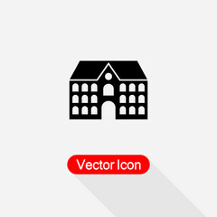 School Icon, Campus And University Icon vector illustration Eps10