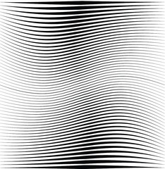 Vector Stripes Pattern . Black Horizontal Lines Isolated on White Background .   

