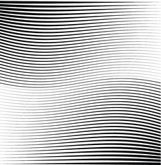 Fototapeta premium Vector Stripes Pattern . Black Horizontal Lines Isolated on White Background . 