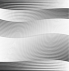 Vector Stripes Pattern . Black Horizontal Lines Isolated on White Background .   
