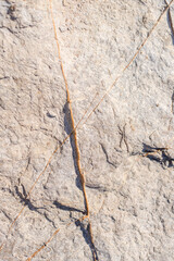 Closeup on rock rough natural mineral stone background, top view.