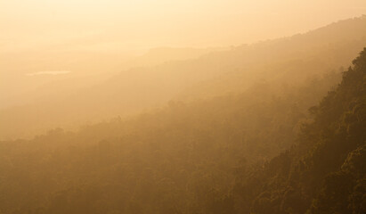 sunrise in the mountains