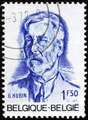 Postage stamp Belgium 1971 Georges Hubin, politician
