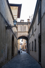 old narrow alley in tuscan village, Tuscany, Italy