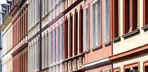 colourful facades of houses from the late nineteenth century in cologne ehrenfeld
