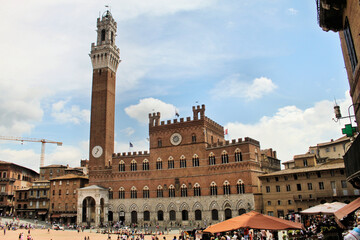 Fototapeta na wymiar A view of Siena in Italy 