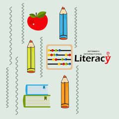 Vector illustration of a Background for International Literacy Day.