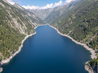 Fototapeta na wymiar The dam of Sambuco in Maggia valley on Switzerland