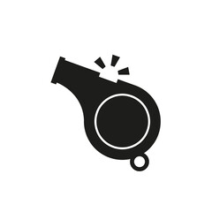 Whistle icon. Simple flat vector illustration on white background.