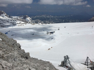 a snow capped mountain in the alps