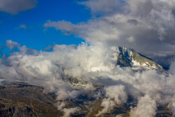 Fototapeta na wymiar Matterhorn mountain cloudscape, Zermatt, Switzerland