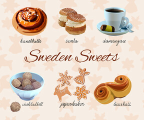 Traditional Swedish sweets. 
