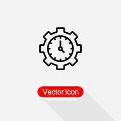 Time Management Icon, Productivity Sign, Efficiency Sign Vector Illustration Eps10