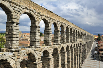 roman aqueduct in Segovia (Spain)