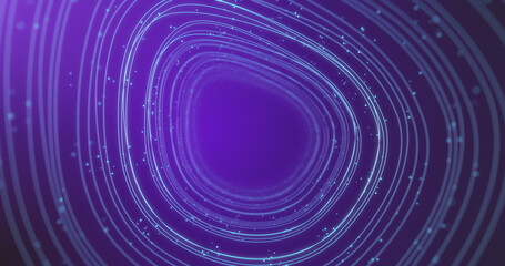 Abstract Wormhole Shape With Particles Around Through Time And Space. 3D Illustration Render. Abstract Background Render