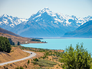 Mt Cook with Lake Pukaki was shot from Peter's Lookout.