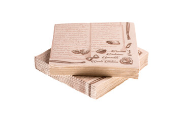 Tovaglioli punta natural pasta fotografati sfondo bianco