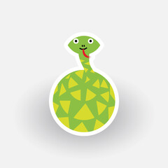 Happy Anaconda cartoon character