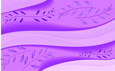 pattern of leaves on a purple background.