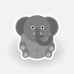 Happy Elephant cartoon character