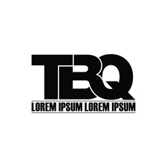 TBQ letter monogram logo design vector