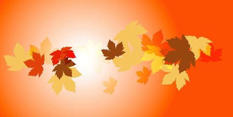 sfondo, banner, autunno	
