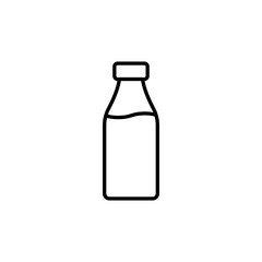 Bottle of milk, water, yogurt or kefir icon. Dairy product. Vector on isolated white background. EPS 10