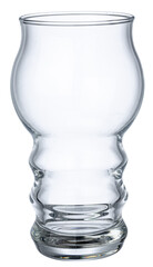 Empty new glass isolated on white background