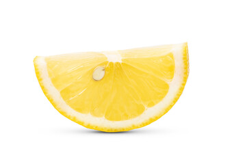 lemon slice on white backgroun