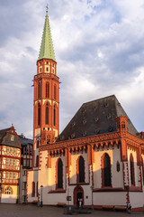 St. Nicholas Church in Frankfurt, Germany, one of the oldest churches in "Frankfurt am main". It is located in the South square of Romerberg. The Church of St. Nicholas was consecrated in 1290. 