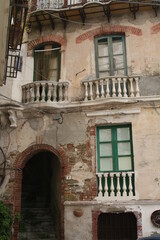 old building in an alley in the old town of agricola, cilento national park, salerno province, campania, italy