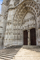 The Cathedral of Saint Peter of Beauvais, Roman Catholic church is of the Gothic style in the Beauvais, France