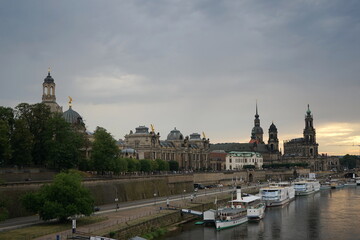 Blick auf die Altstadt in Dresden