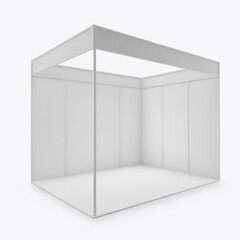 Event stand mockup on white background