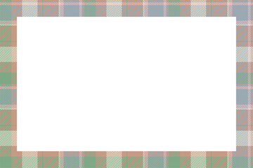 Vintage frame vector. Scottish border pattern retro style. Tartan plaid ornament.