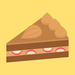 チョコレートケーキのイラスト