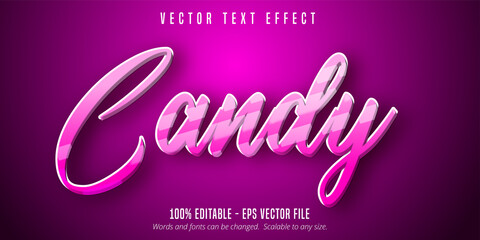 Candy text, cartoon style editable text effect © DesignVectX