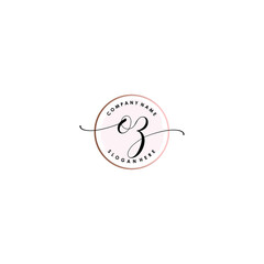 OZ Initial handwriting logo template vector