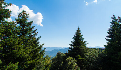 Panorama dal Parco Naturale della Gola della Rossa e di Frasassi zona Serra San Quirico