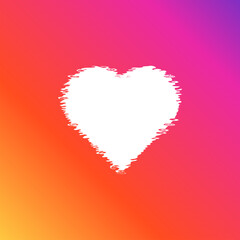 Heart icon isolated on gradient background. Like symbol modern, simple, vector, icon for website design, mobile app, ui. Vector Illustration