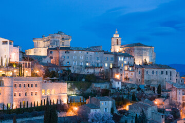 Dusk in Gordes Provence France