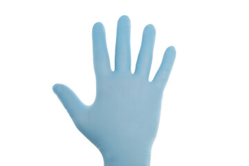 Guanti in nitrile fotografati su sfondo bianco