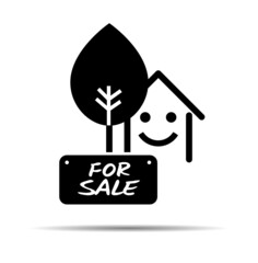 Vector outline logo. Home for Sale. Real Estate. 