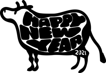 newyear_cow_black_happynewyear
