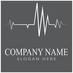 Naklejka premium Pulse line ilustration vector template