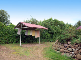 Metal laundry canopy