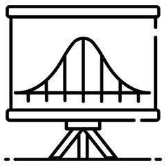 
Distribution chart icon, graphical presentation vector 
